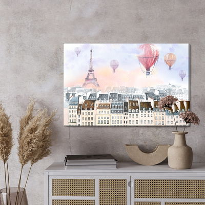 Ljuddämpande tavla - Balloons flying over Paris