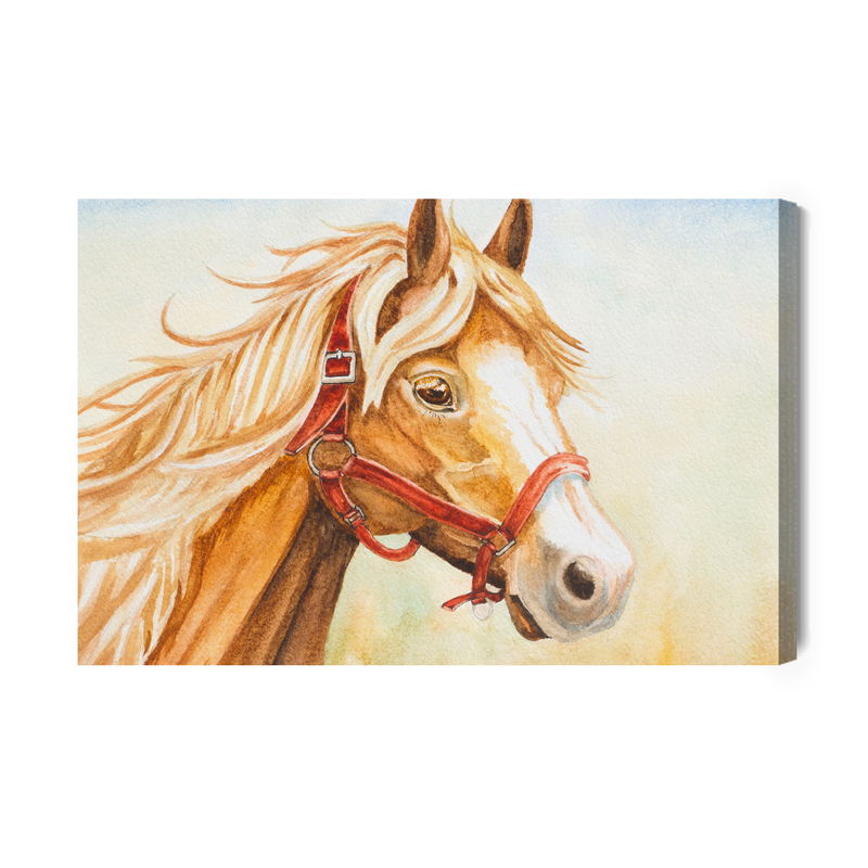 Ljuddämpande tavla - A horse painted