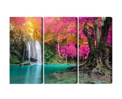 Ljuddämpande tavla - A beautiful forest waterfall