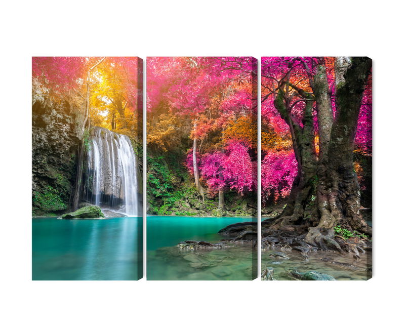 Ljuddämpande tavla - A beautiful forest waterfall