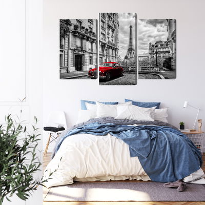 Ljuddämpande tavla - Red retro car