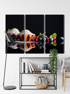 Ljuddämpande tavla - Muffins with fruits