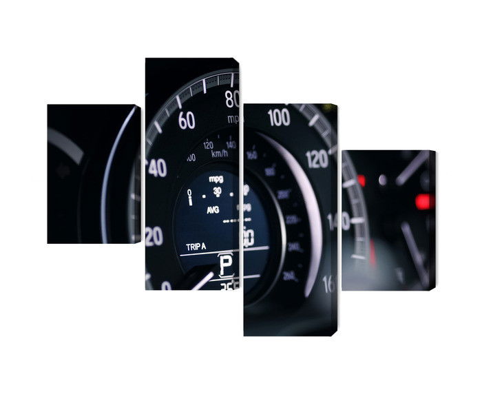 Ljuddämpande tavla - Modern car speedometer