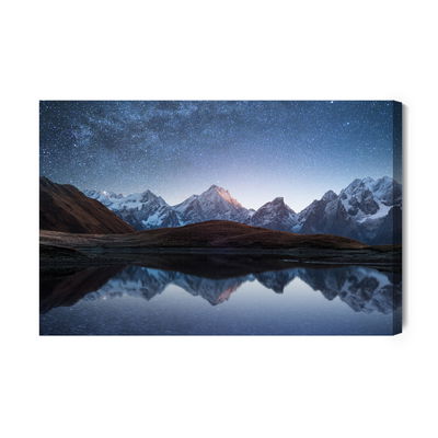 Ljuddämpande tavla - Mountain landscape at night