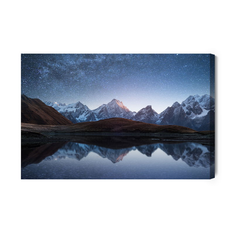 Ljuddämpande tavla - Mountain landscape at night