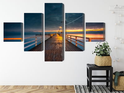 Ljuddämpande tavla - Evening view of the wooden