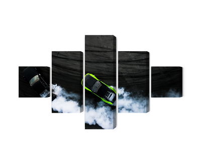 Ljuddämpande tavla - Drifting 3d cars