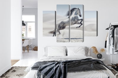 Ljuddämpande tavla - Horse in the desert 3d