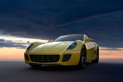 Ljuddämpande tavla - Sports car and clouds