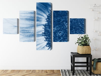 Ljuddämpande tavla - Blue sunflower on a macro