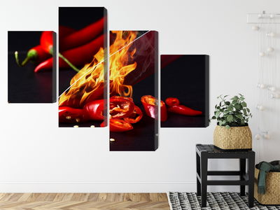 Ljuddämpande tavla - Burning knife