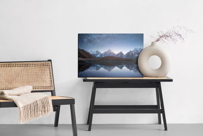 Ljuddämpande tavla - Mountain landscape at night