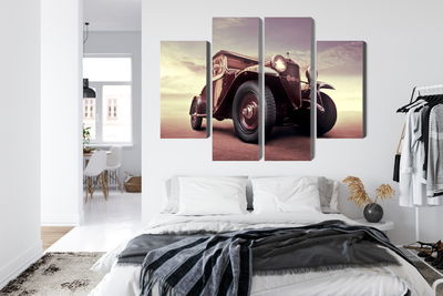 Ljuddämpande tavla - Vintage car with a 3d effect
