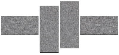 Ljudabsorbent till vägg - Wall 4-parts three