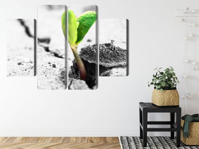 Ljuddämpande tavla - 3d plant sprouting