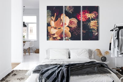 Ljuddämpande tavla - Multi-colored flowers