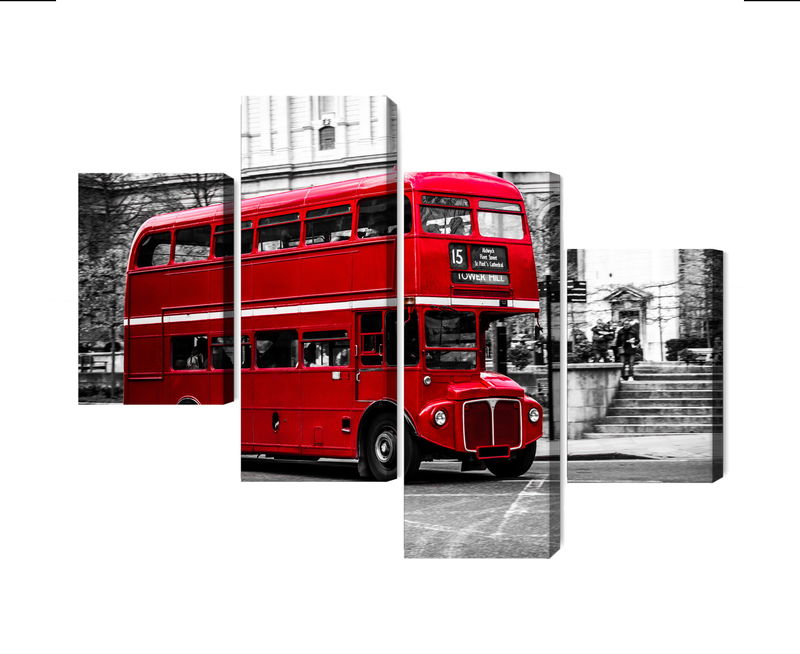 Ljuddämpande tavla - A double decker bus in London