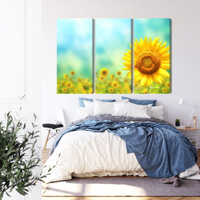 Ljuddämpande tavla - Decorative 3d sunflower