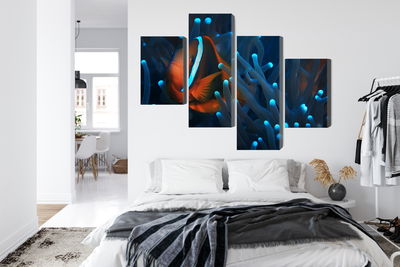 Ljuddämpande tavla - Clownfish in a 3d anemone