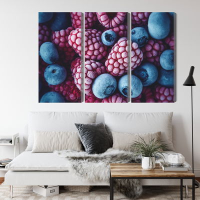 Ljuddämpande tavla - Frozen blueberries