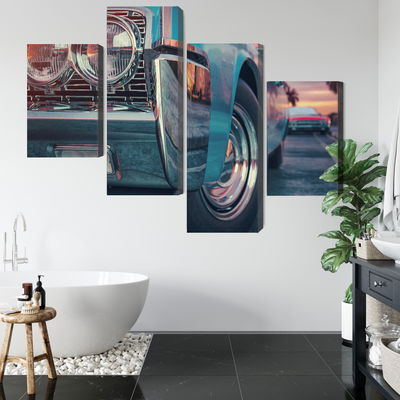 Ljuddämpande tavla - Retro style cars