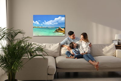 Ljuddämpande tavla - Beach in seychelles