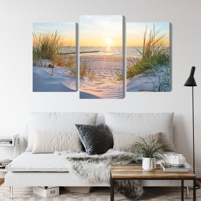 Ljuddämpande tavla - Sunset on the baltic sea 3d