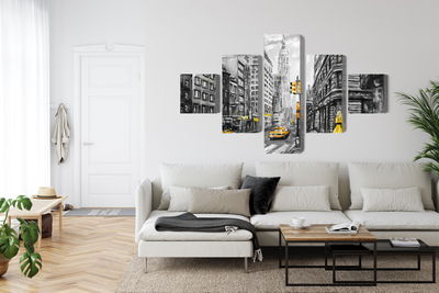 Ljuddämpande tavla - View of the street of new