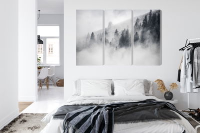 Ljuddämpande tavla - The forest is shrouded in fog