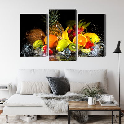 Ljuddämpande tavla - Fruit with a splash of water