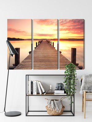 Ljuddämpande tavla - Sunset on the pier