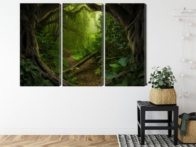 Ljuddämpande tavla - Path in a tropical forest