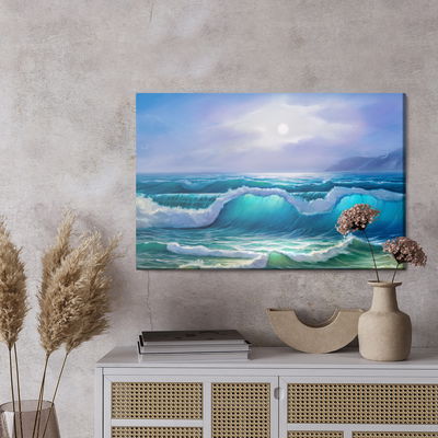 Ljuddämpande tavla - Painted tide at the seaside