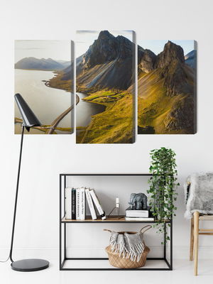 Ljuddämpande tavla - 3d aerial view of icelandic