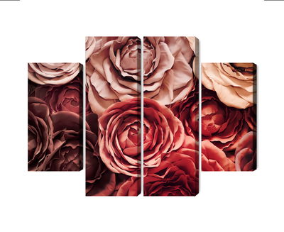 Ljuddämpande tavla - Colorful flowers close up 3d