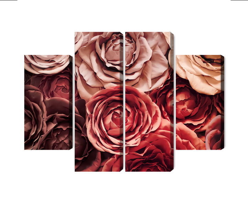 Ljuddämpande tavla - Colorful flowers close up 3d