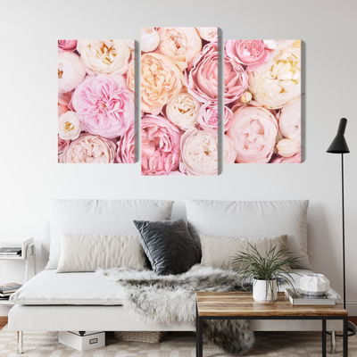 Ljuddämpande tavla - Blooming flowers in pastel