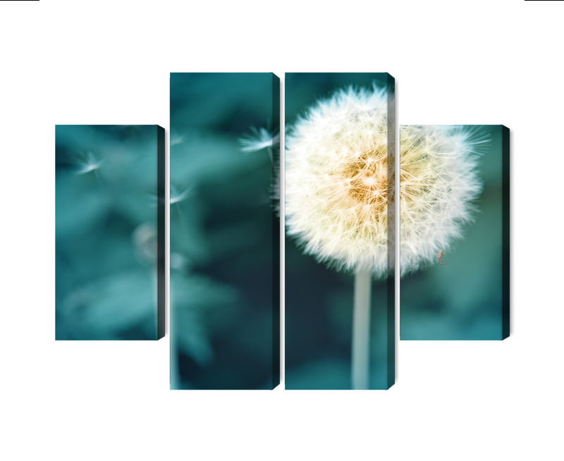 Ljuddämpande tavla - Dandelion flower close up 3d