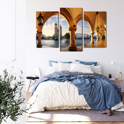 Ljuddämpande tavla - View of Kraków at sunset