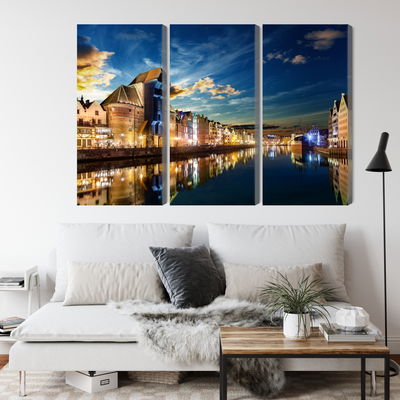 Ljuddämpande tavla - Gdansk wharf and the crane