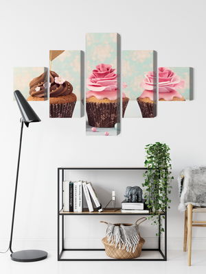 Ljuddämpande tavla - Cupcakes with cream