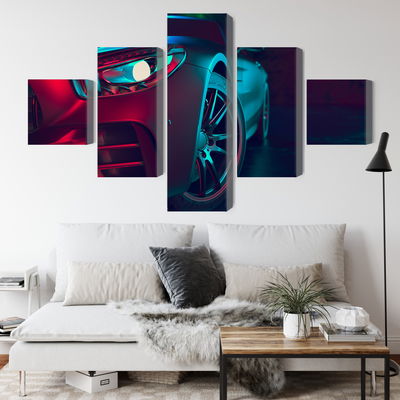 Ljuddämpande tavla - Front of a 3d sports car