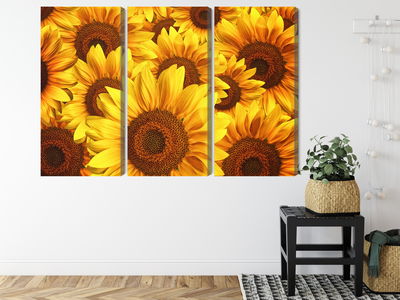 Ljuddämpande tavla - 3d sunflower flowers