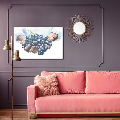 Ljuddämpande tavla - Grapes in hands