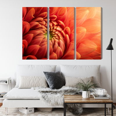 Ljuddämpande tavla - Orange chrysanthemum