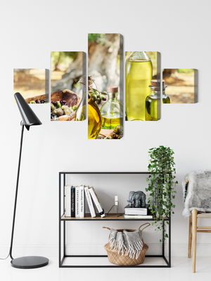 Ljuddämpande tavla - Oil bottles