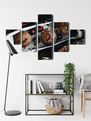 Ljuddämpande tavla - Muffins with cherries