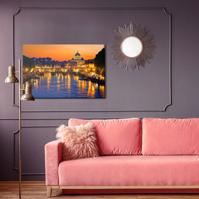 Ljuddämpande tavla - St. angel in Rome at evening