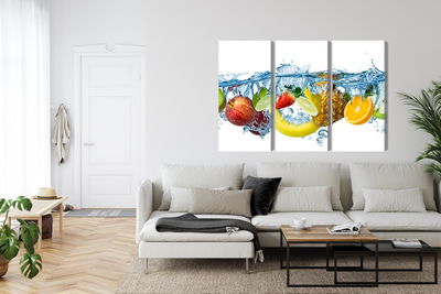 Ljuddämpande tavla - Fresh fruit in the water