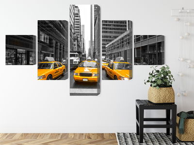 Ljuddämpande tavla - Yellow taxis in New York city